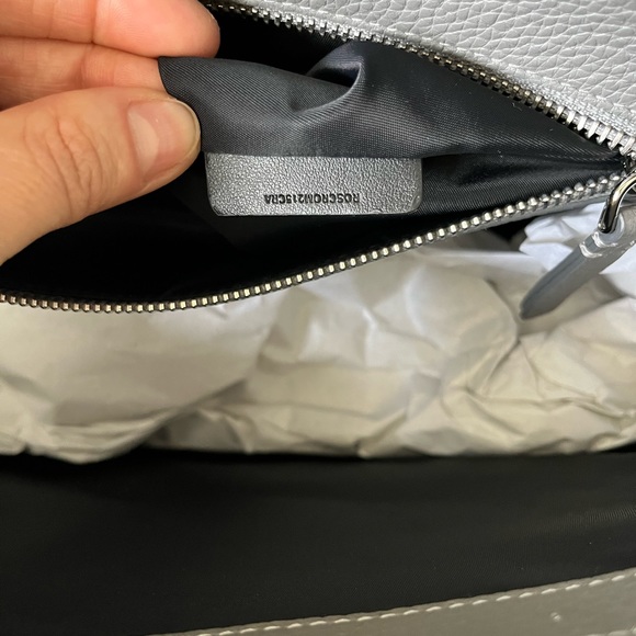Burberry Grey Embossed Logo Messenger Bag - Picture 6 of 14